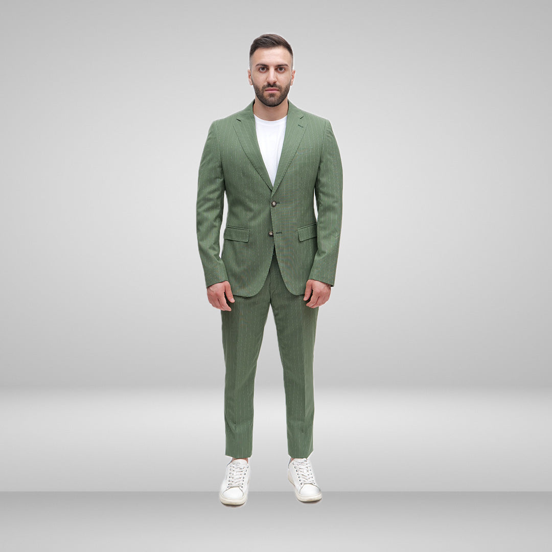 Abito Verde Gessato