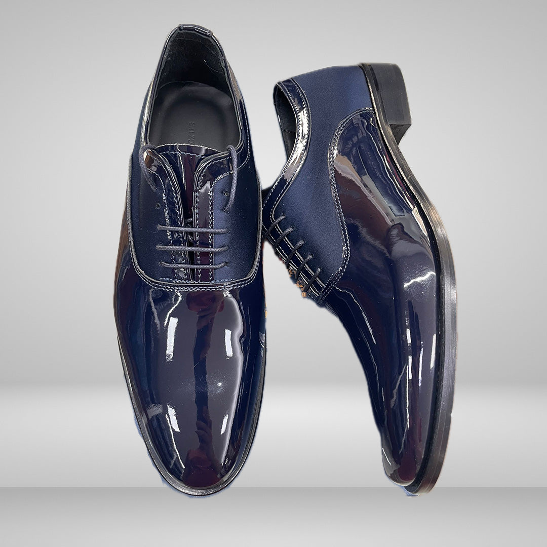 Scarpe Vernice/Raso Blu