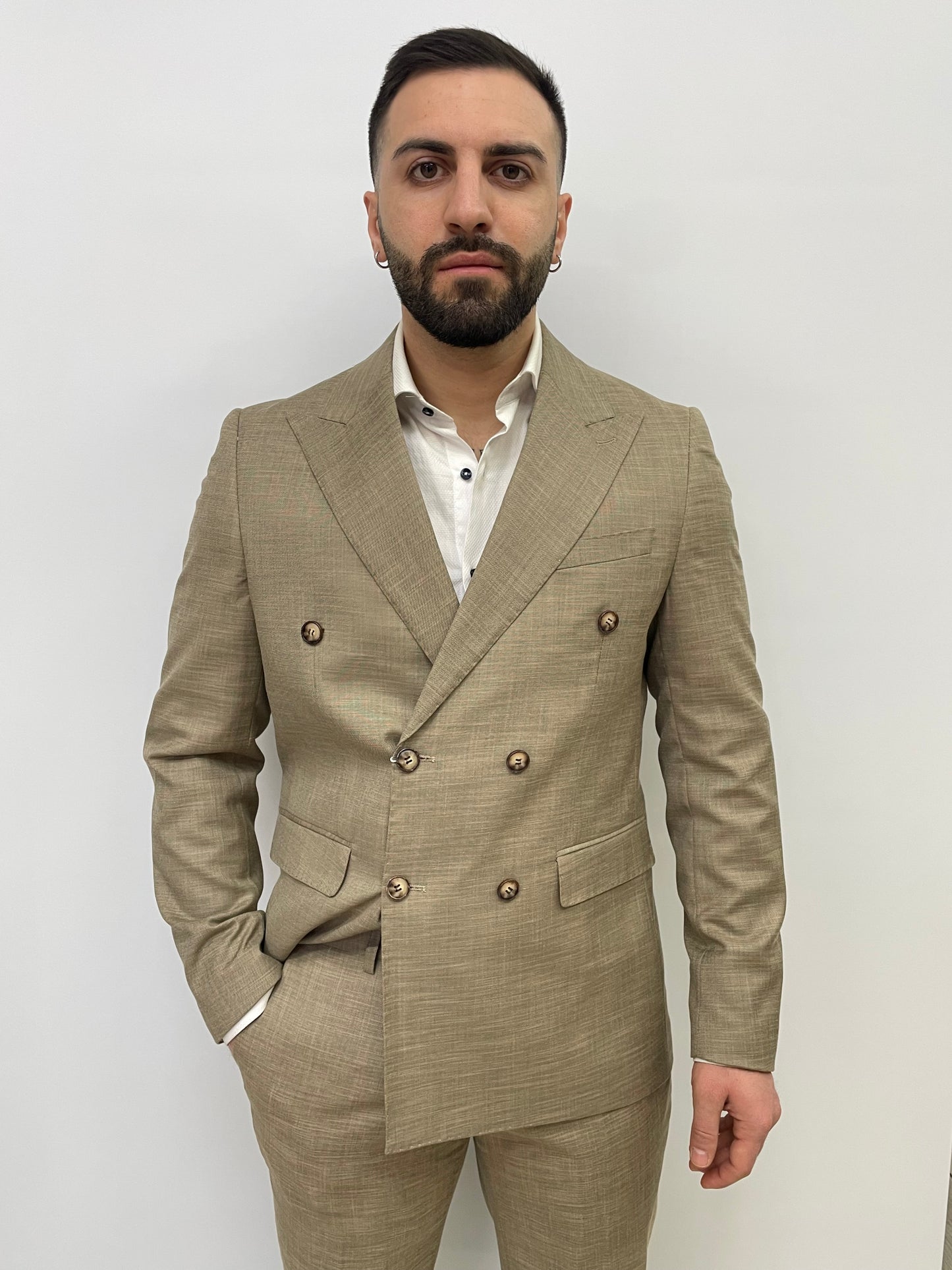 Abito Doppiopetto Grisa Beige