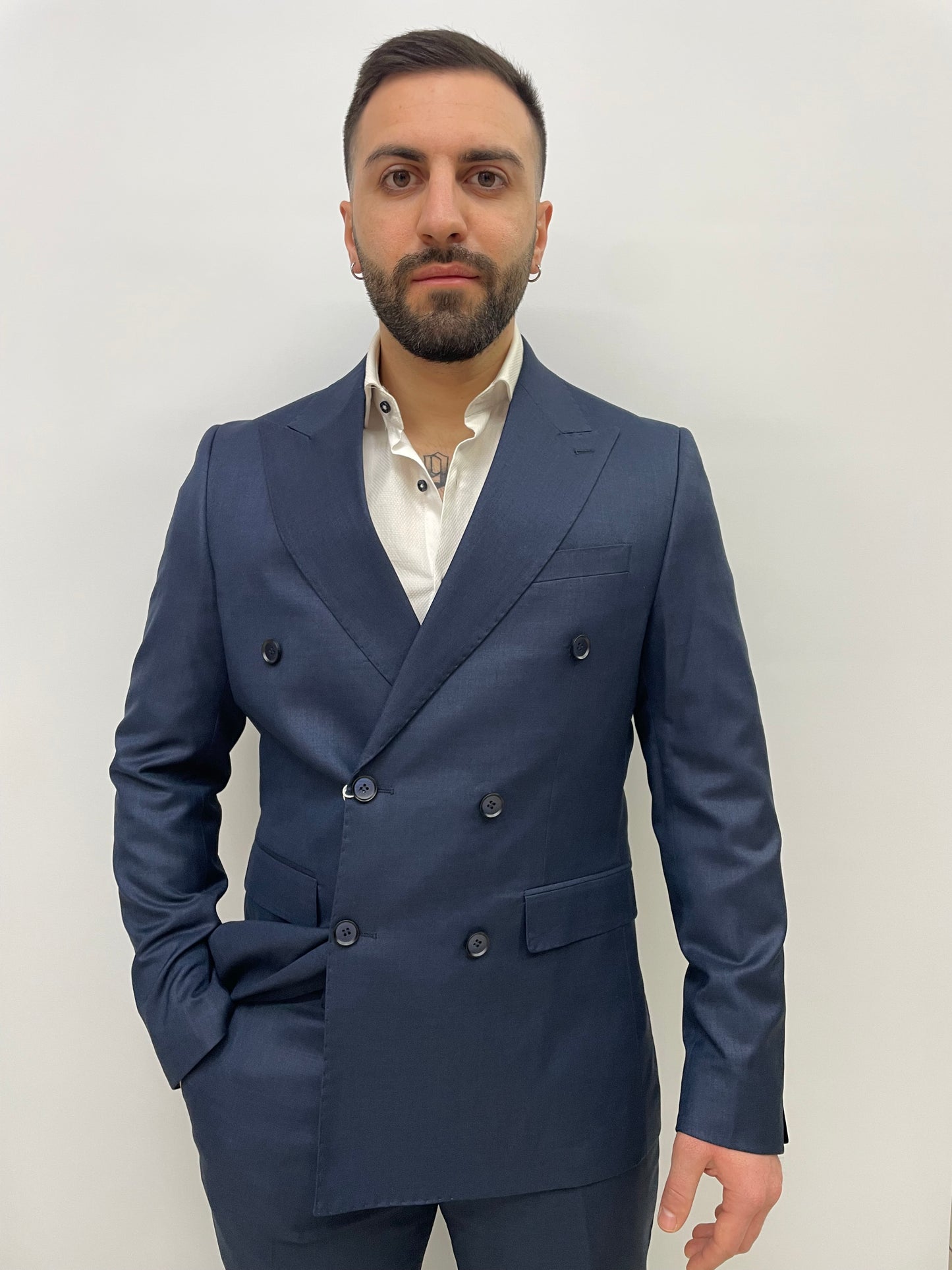 Abito Doppiopetto Grisa Blu