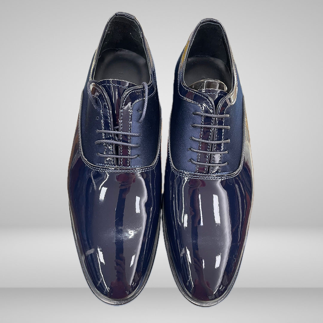 Scarpe Vernice/Raso Blu