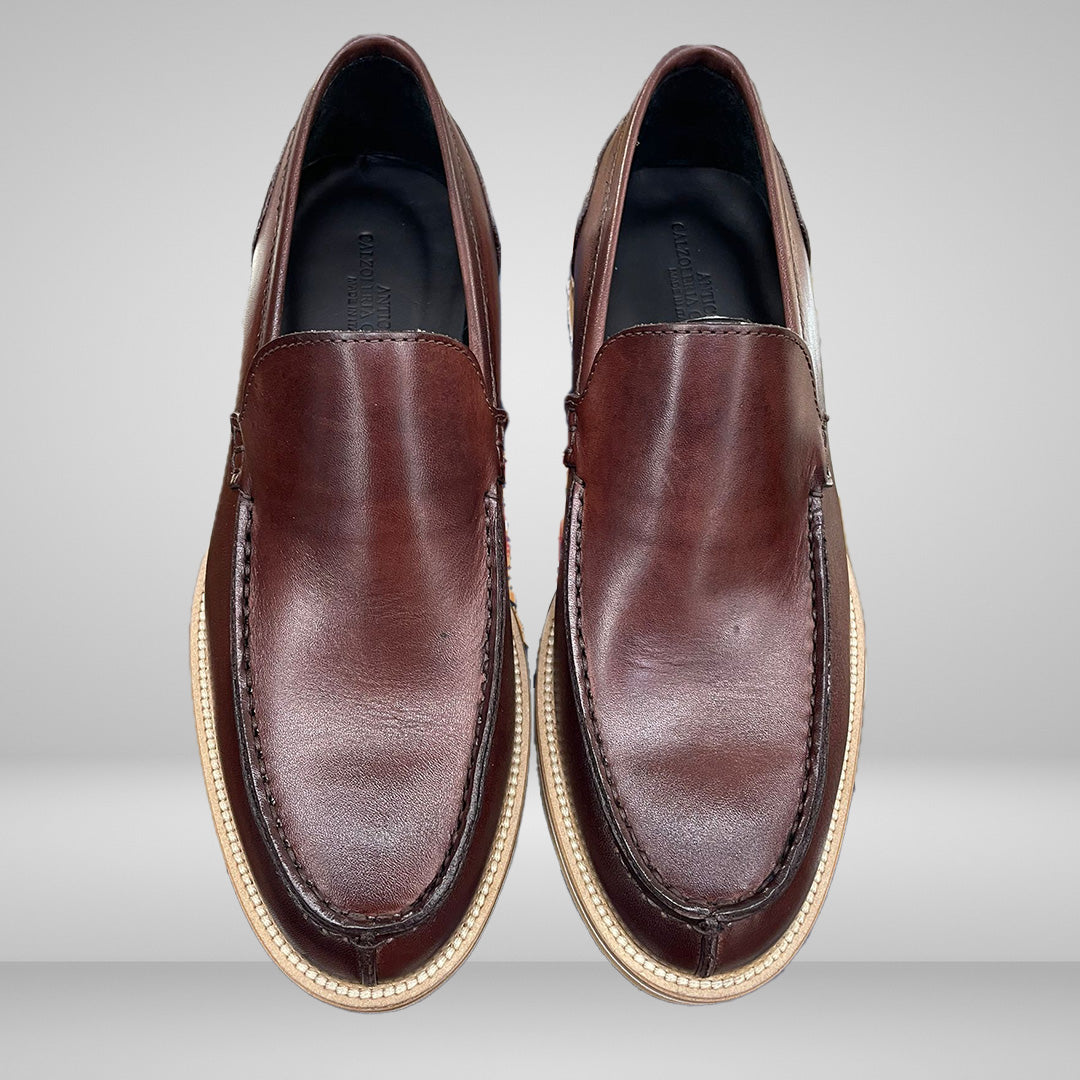 Scarpe Mocassino Spazzolato Moro
