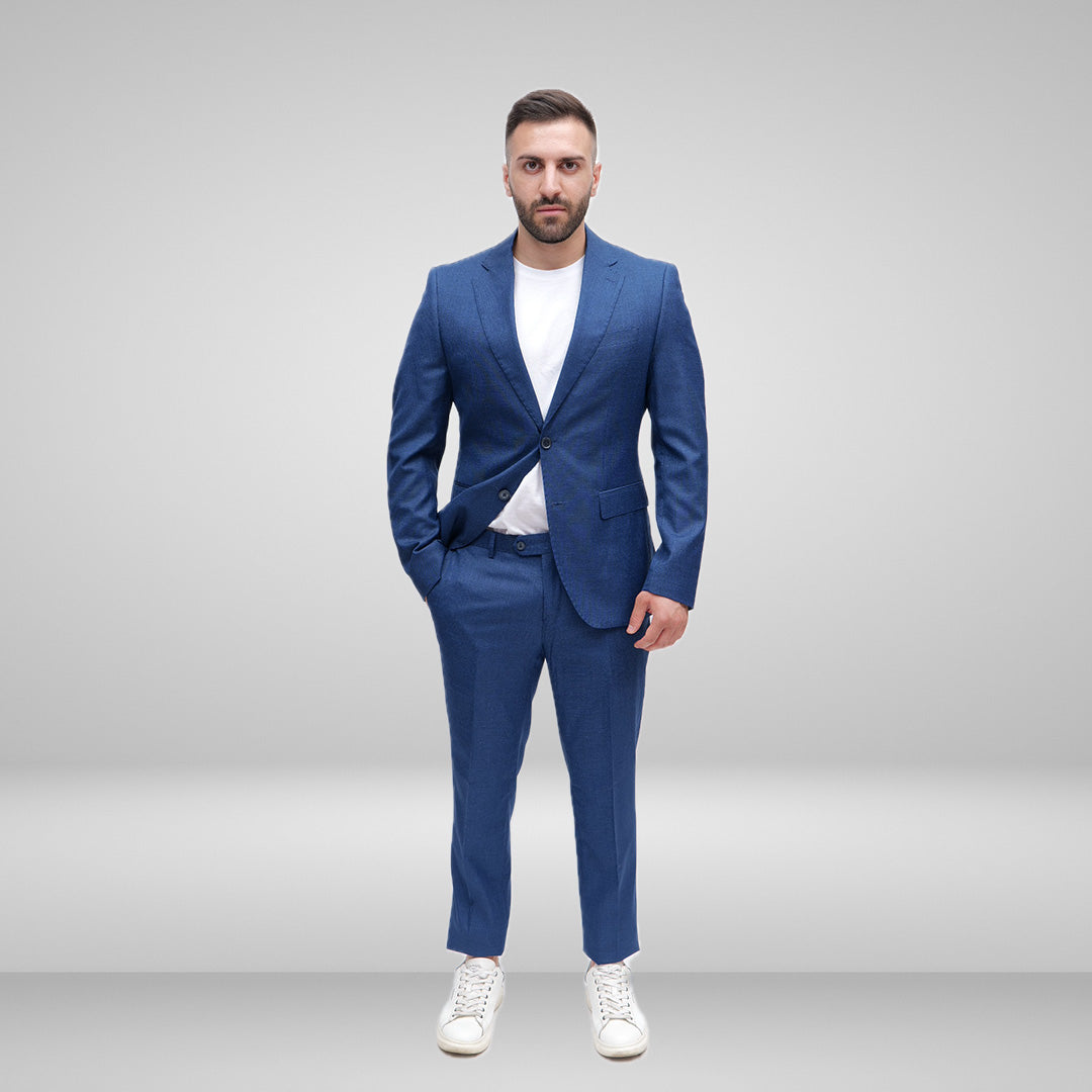 Abito Elegante Abito Uomo Blu Sportivo Uomo Abito Casual Blu Scuro