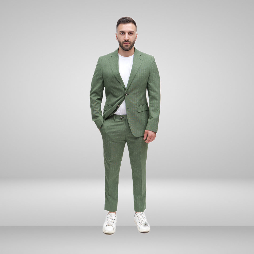Abito Verde Gessato