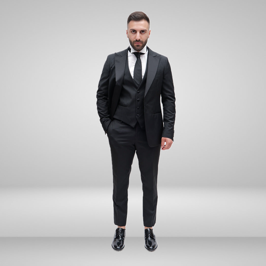 Cerimonia Smoking Nero Boccia Uomo