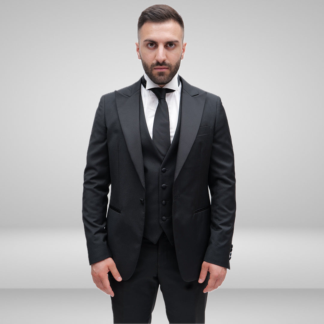 Cerimonia Smoking Nero Boccia Uomo