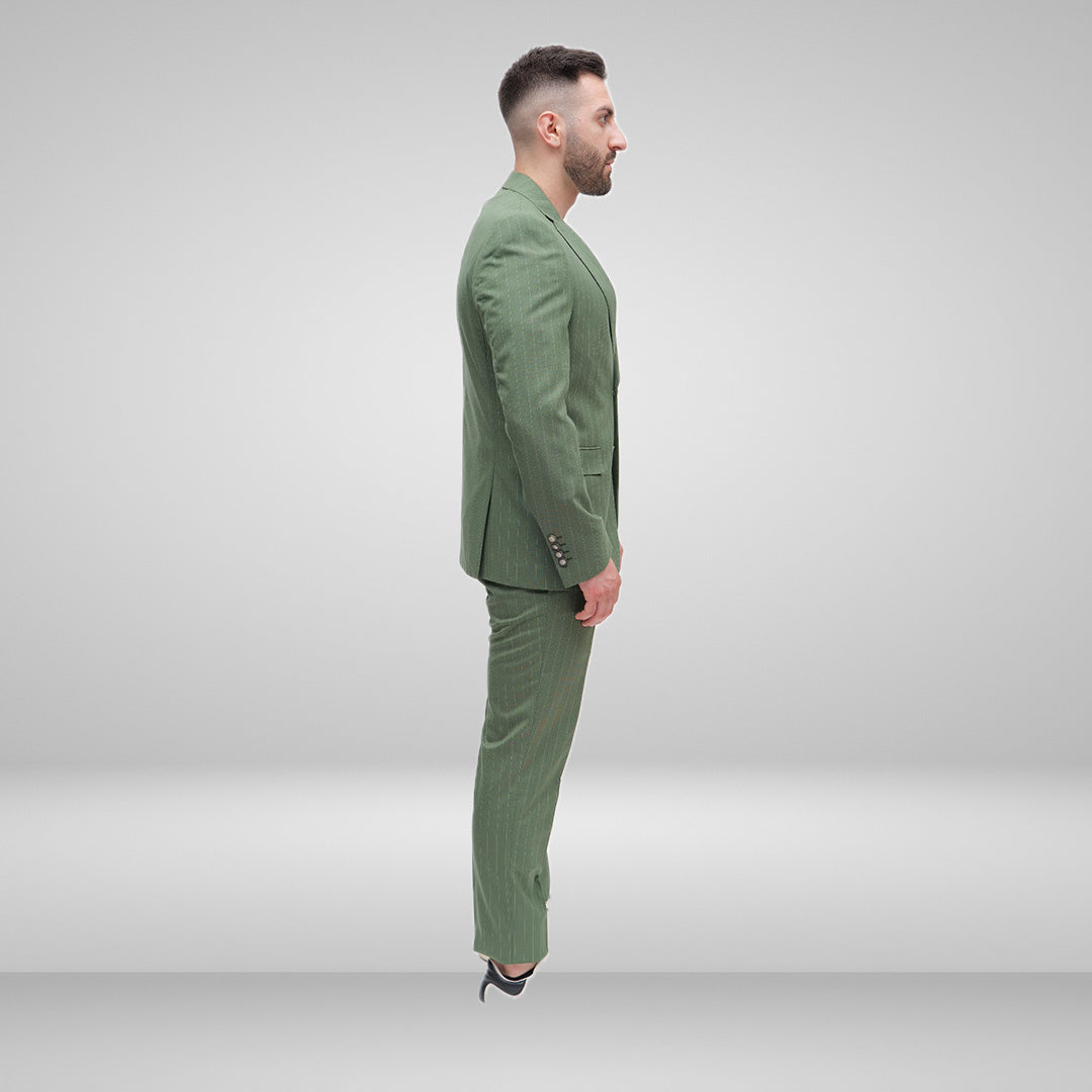 Abito Verde Gessato