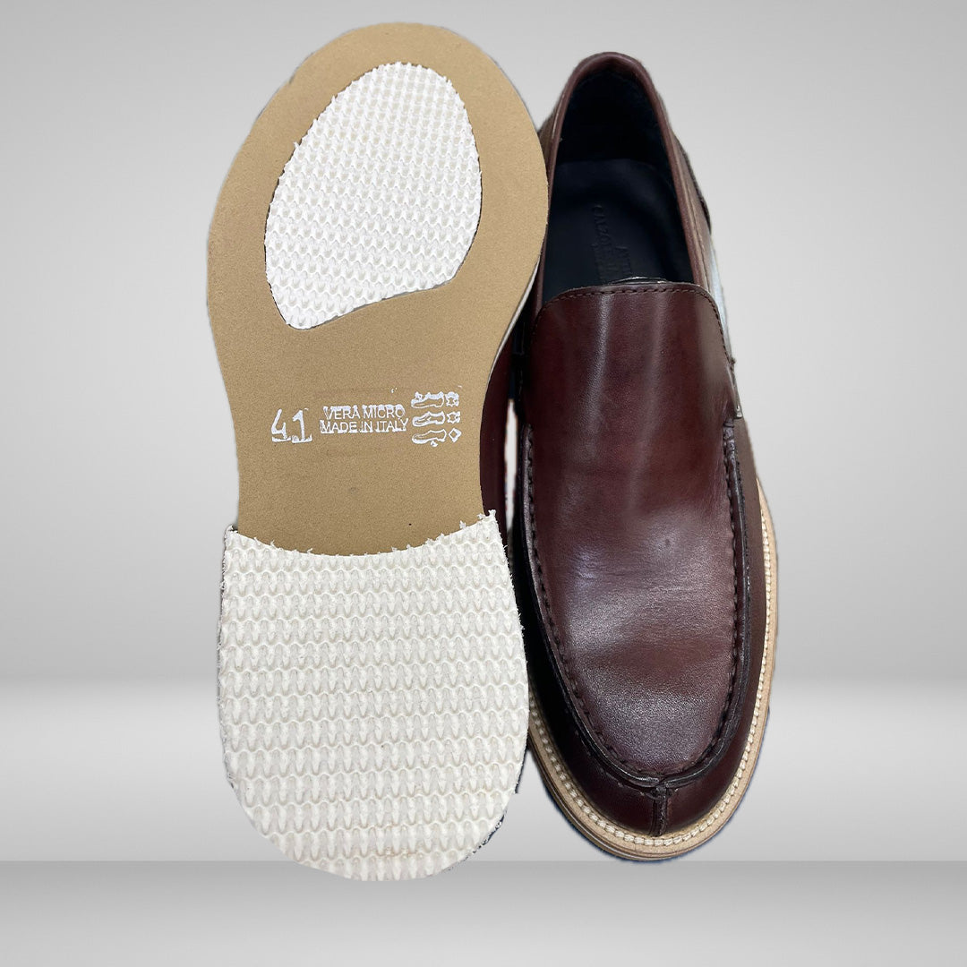 Scarpe Mocassino Spazzolato Moro