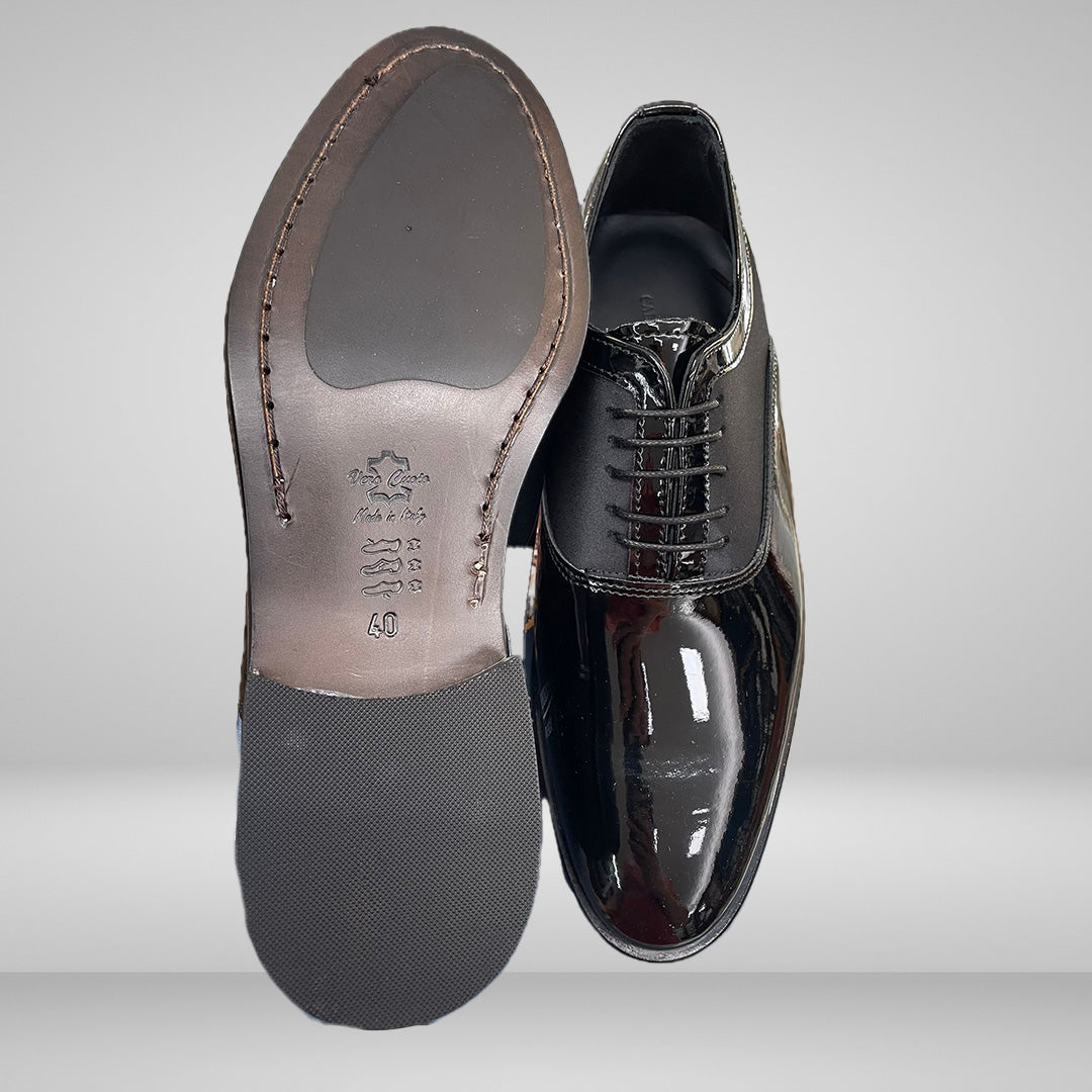 Scarpe Vernice/Raso Nero