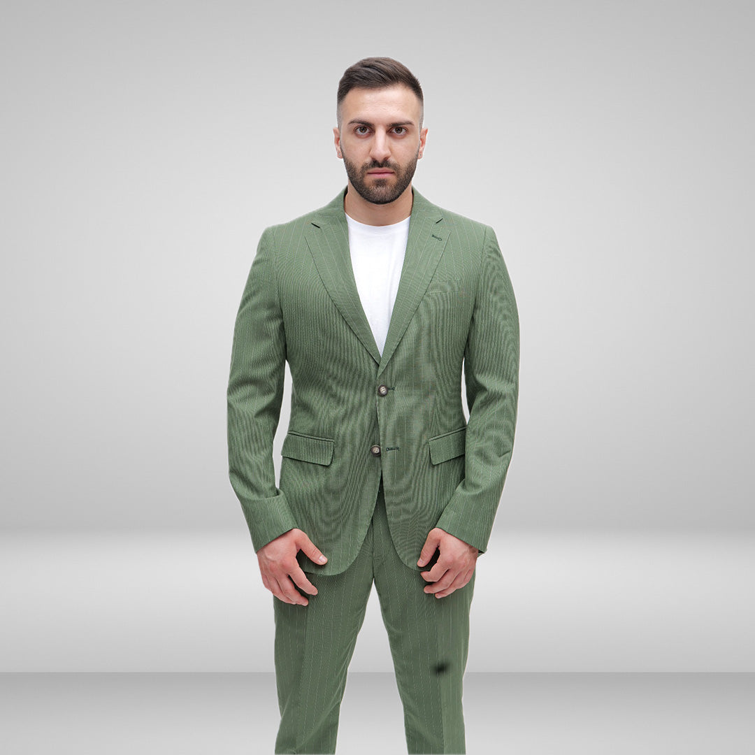 Abito Verde Gessato